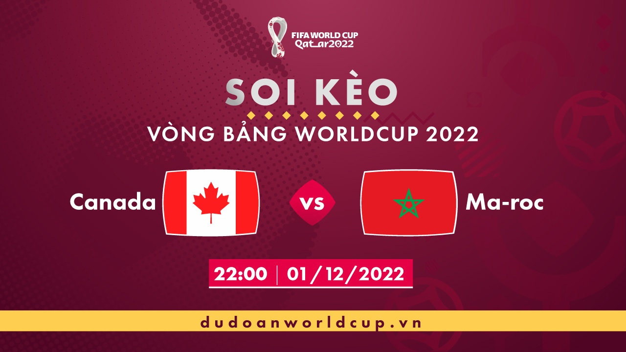 Soi kèo Canada vs Maroc, 22h ngày 01/12/2022 - Dự đoán WC