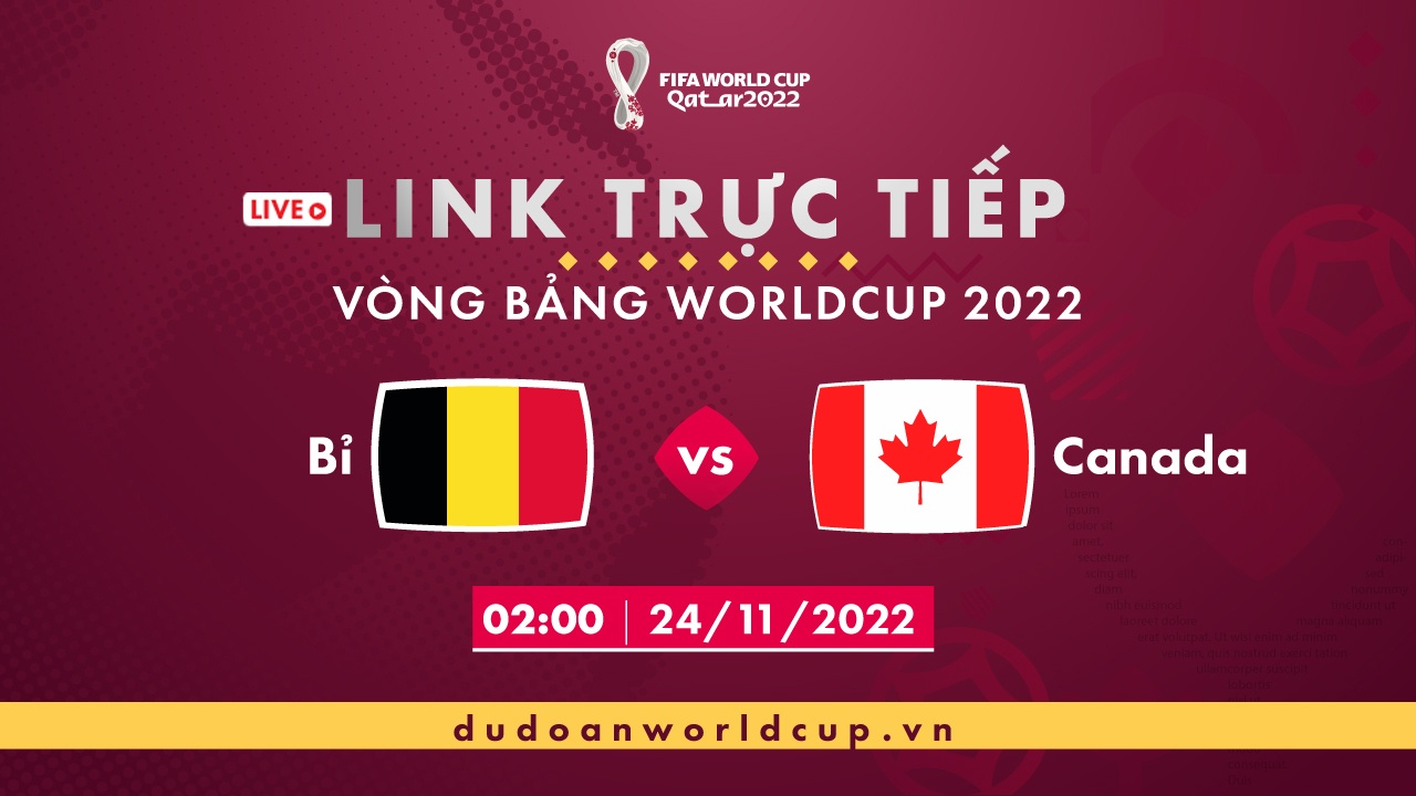 Trực Tiếp Bỉ vs Canada, 02h ngày 24/11/2022 [Kèm link]