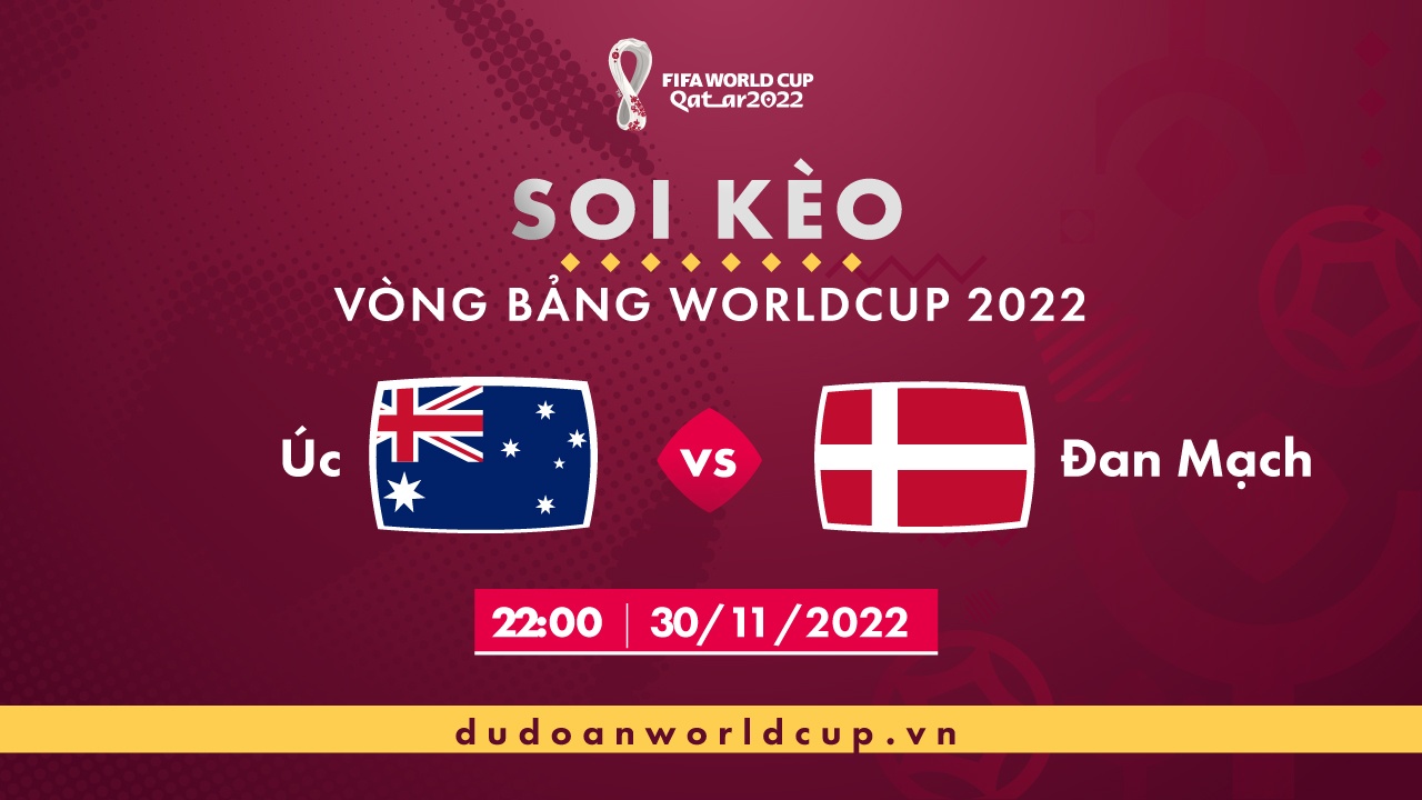 Soi kèo Úc vs Đan Mạch, 22h00 ngày 30/11/2022 – Dự đoán WC